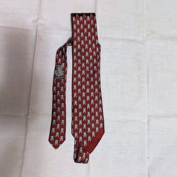 LA TOUR D'ARGENT CLAUDE TERRAIL SILK TIE - Picture 1 of 1